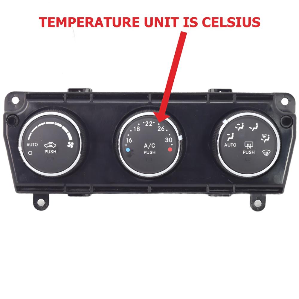 2010-2012 Dodge Caliber HVAC Control Panel Part #: P68080906AB - Celsius Temperature Unit