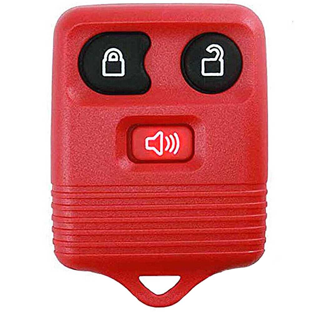 Ford F-150 Key Fob Replacement 1998-2014 3-Button Aftermarket Remote - Red