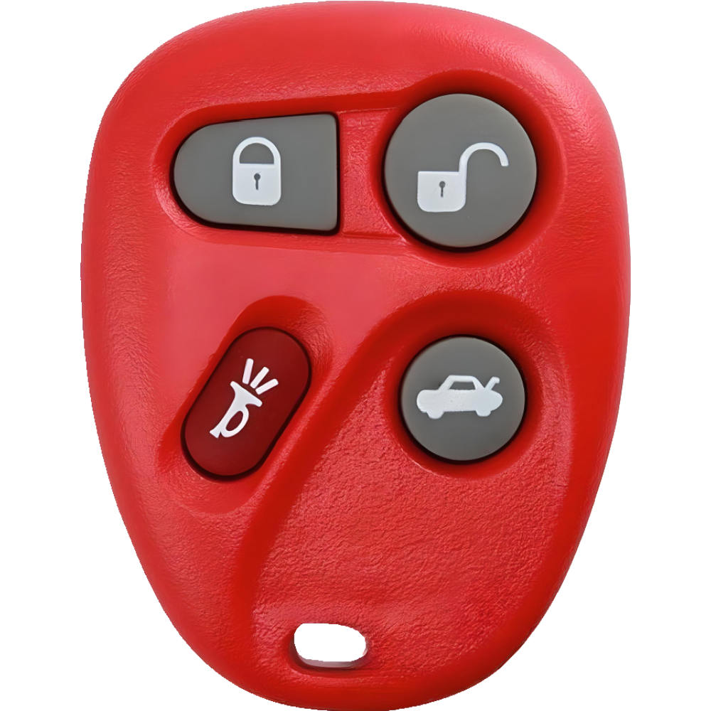 Aftermarket Pontiac Key Fob Replacement for 2001-2005 Grand Am, Bonneville 4-Button Keyless Entry Remote PN: 25695955 - Red (1 Pack)